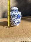 Antique Chinese Blue White Phoenix Porcelain Vase jar W  Lid 5 