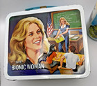 Vintage 1978 Aladdin Bionic Woman Metal Lunch Box   Thermos Set Jaime Sommers