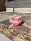 Rare Pink Vintage Pyrex 8 Pc Storage Set