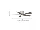 H D Britton 52 In  Integrated Led Indoor Brushed Nickel Fan W  Light   Remote