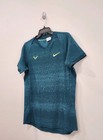 Nike Court Dri-fit Rafael Nadal Tennis Shirt Men Teal Fd5407-381 Sz Custom Rare