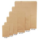 White Kraft Flat Paper Bags Gift Retail Packaging 100 200 Pack Multi Size