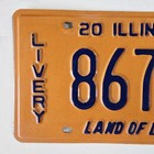 2019 Illinois Livery License Plate     free         Land Of Lincoln Il Tag 8679 Ly