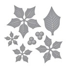 Layered Poinsettia Etched Cutting Dies flower Die Cuts diy