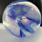Pyromania Studio Oregon Art Glass 6    Float Blue White Swirl  2000 Signed