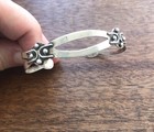 Vintage Signed Taxco Mexico Sterling Silver  Modernist Cuff Bracelet