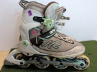 K2 Athena Breast Cancer T-nine Inline Skates Roller Blades Women   s Size 8 Abec 5
