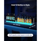 Uimoso Led Liquor Bottle Display Bar Shelf 1-tier 48 Holds 12 Bottles