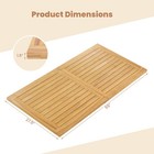 55  X 27 5  Wooden Tabletop Slatted Table Top Board Split In 2 Square Teak Wood