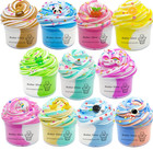 Gxyslm Butter Slime Kit 11 Pack Dual Color Sensory Party Favors Kids Toy