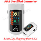 Usa Fda Finger Pulse Oximeter Blood Oxygen Monitor Spo2 Heart Rate Portable Lcd