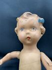Antique 1930 s Composition Baby Doll Bent Knees Painted Face 12 