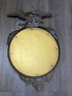 Syroco Antique Round Wall Mirror Eagle Framed Brown Wall Mount 28x18
