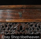 18 8  Old Chinese Huanghuali Wood Hollow Out Carving Long Narrow Drawer Table