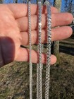Real 925 Sterling Silver Diamond Cut Sparkle Ice Rope Chain Necklace 3-5mm Italy