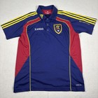 Adidas Real Salt Lake Team Polo Mens M Blue Red Mls Soccer Climacool Xango 2010