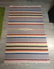 Wonderful 1940s Woven Mexican Saltillo Serape Blanket 89 x57 