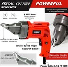 Shall Electric Metal Shear 4 0-amp Corded Sheet Metal Cutter 360 Swivel Head