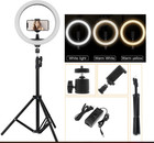 Fodoto 14  Led Bicolor Dimmable Ring Light Kit 7  Stand - Compact Size W  Remote