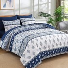  Comforter Set Size  7 Pieces Bed In A Bag  Bohemian Striped Bedding King Blue