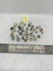 European Style Large Hole Beads Glass Acrylic Metal Lot Mixed White Silver