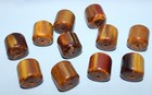 Lot Of 11 Antique Vintage Chunky Caramel Bakelite Beads 104 Grams