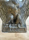 Colonial Virginia Vintage    1776    Eagle 6    Brass Wash Cast Iron Bookends 1965