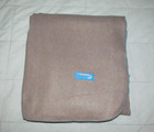 Vintage British Airways World Traveller Tan Fleece Cabin Airline Blanket Throw