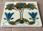 England - Antique Art Nouveau Majolica Tile C1900