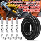 Hydraulic Hose Kit 25ft Hose   Straight   90   1 2  Jic   1 2  Nptf Male Fittings