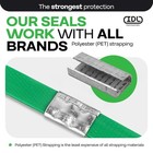 Idl Packaging Serrated Pet Strapping Seals 5 8  Metal Clips Pallet Banding 1000