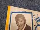 Elvis Presley  the One And Only  Picture Photo Felt Pennant With Button 
