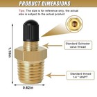 Brass Air Inflator Adapters 1 4 Npt  m  To Schrader Valve 2pcs