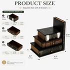 Decorative Wooden Bookends  Vintage Library Book Style Book Supports With Hidden