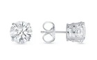 4 00 Ct Round Cut Vvs1 d Lab Created Solitaire Stud Earrings 14k White Gold 8mm