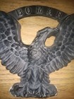 Vintage Cast Iron Eagle Wall Plaque Black Americana Patriotic Decor Usa