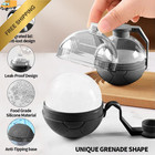 4 Pack Large Ice Ball Molds For Whiskey  2 4 Inch Big Extra Large  Black 