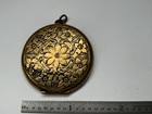 Antique Art Nouveau Repousse Flower Pocket Watch Case Photo Locket Pendant Big 