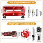 Door Hinge Jig Kit 3-in-1 Adjustable Router Template Lock Hole Saw Latch Mortise