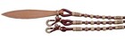 Chestnut Raw Hide Leather Horse Tack Hand-braided Romal Romel Reins Ranch Rope1