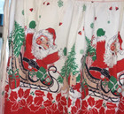Charming Vintage Mid Century 1950 s Christmas Santa Claus And Reindeer Apron