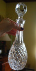 Comeragh Vtg Hand Cut Waterford Crystal Decanter W Stopper Panels diamonds 12 75