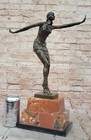 Chiparus Faetalliana Phoenician Dancer Bronze Sculpture On Marble Base