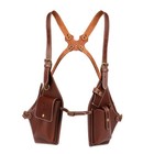 Tourbon Leather Men Carrying Harness Underarm Holster Phone Pistol Handgun Pouch
