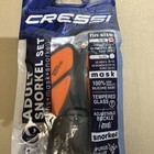 Cressi Snorkel Mask Fins Set Blulove Snorkeling Freediving S m Black Orange