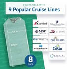 Highwind 8-pack Clear Plastic Cruise Luggage Tag Holders For Suitcases Compatibl