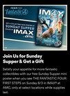 Fantastic Four First Steps Amc Imax 19x13 Sunday Supper Poster   Bonus Naked Gun