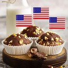 American Flag Cake Toppers   4th Of July American Patriotic Cupcake Picks