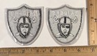 Lot Of 2 Las Vegas Oakland Raiders Shield Logo Patch Nfl Football Gray Border