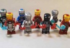 Set Of 8 Custom Lego Marvel Avengers Iron-man  Tony Stark Minifigures